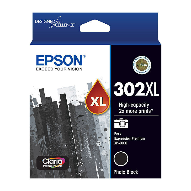 Epson 302 HY Ph Blk Ink Cartridge