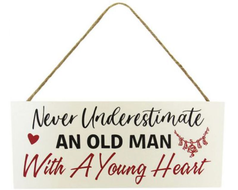 Stylish and practical 24 x 10 cm hanger sign designed for seniors, promoting organization and independence in daily life.