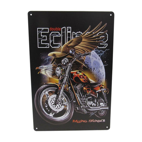 30cm retro tin art piece 'Eclipse' showcasing quirky charm and vintage aesthetic, ideal for stylish home decor.