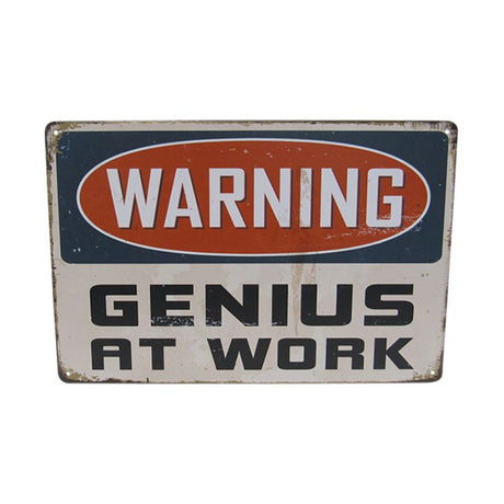 Retro-inspired 30cm tin art sign featuring a quirky design, perfect for adding personality to any space.