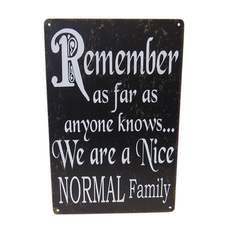 Vibrant retro tin art sign measuring 30cm, perfect for adding quirky decor to home or office spaces.