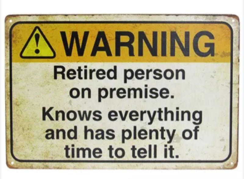 Retro 30cm tin sign celebrating retirement with vibrant colors and humorous text, perfect for decorating any space.