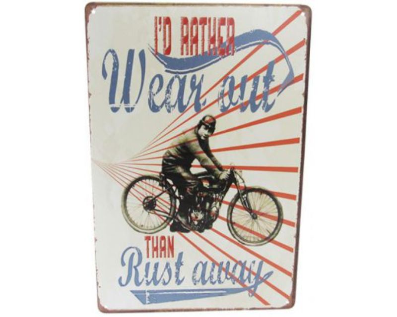 Retro tin sign measuring 30cm x 20cm, featuring quirky designs to enhance home or office decor.