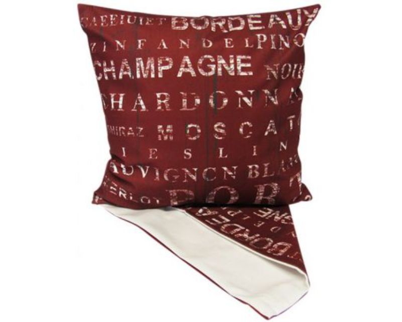 Elegant 44cm x 44cm cushion cover featuring a sophisticated wine grape pattern for stylish home decor.