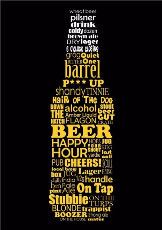 Tea Towel NZ Beer 70x50cm