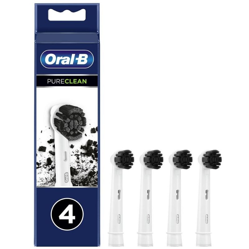 Charcoal infused toothbrush heads designed for superior plaque removal and gum health, fits all Oral-B electric brushes (4-pack).