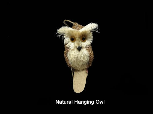 Ornament - Hanging Sisal Owl (Natural)