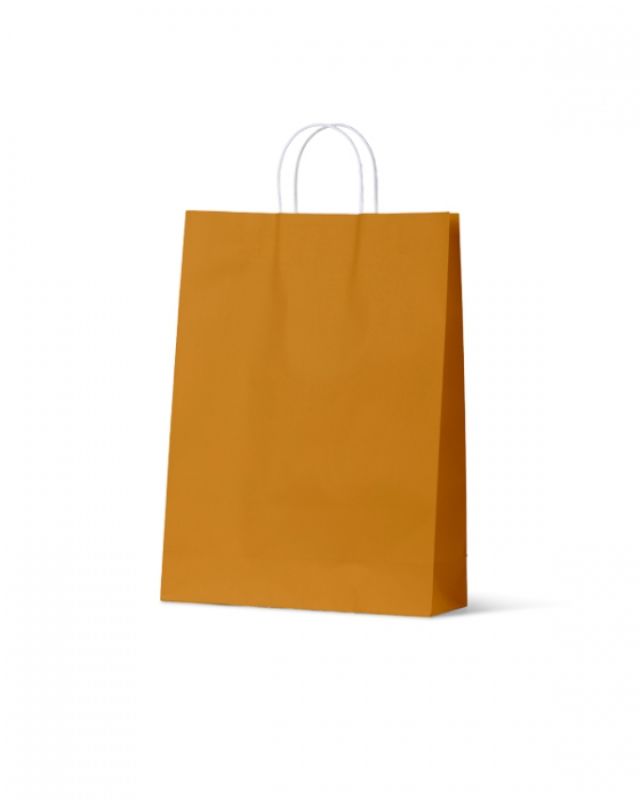 Paper Bags - Earth Collection Mustard Large - 100 units