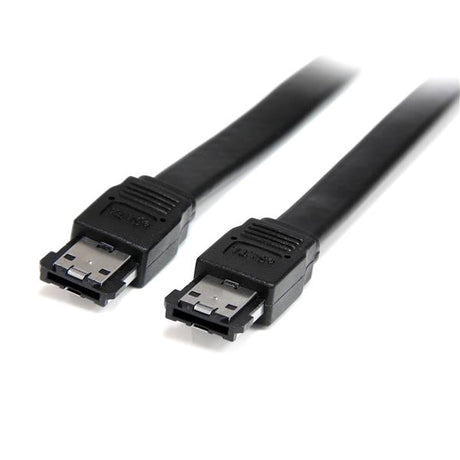 91cm shielded eSATA cable for fast and reliable data transfer between devices with minimal signal interference.