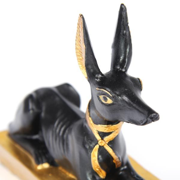 Black & Gold Anubis Recumbent - Set of 6