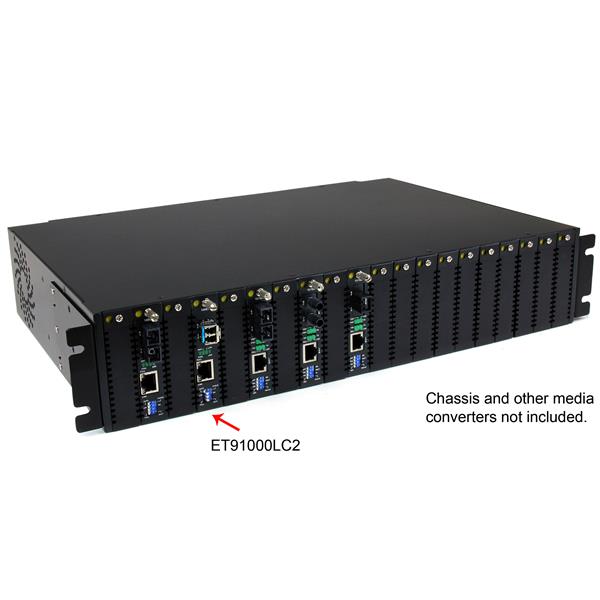 High-Speed Fiber Media Converter 1000Mbps MM Fiber LC - 550m Range for Gigabit Ethernet Networking