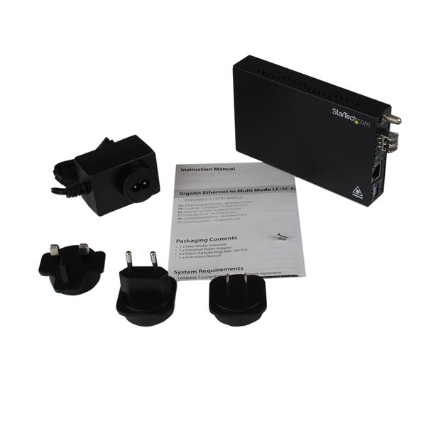 High-Speed Fiber Media Converter 1000Mbps MM Fiber LC - 550m Range for Gigabit Ethernet Networking