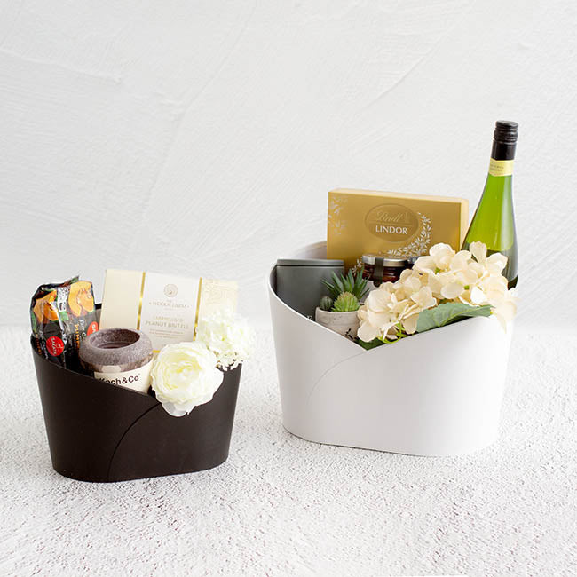 Hamper Bucket Oval Large White