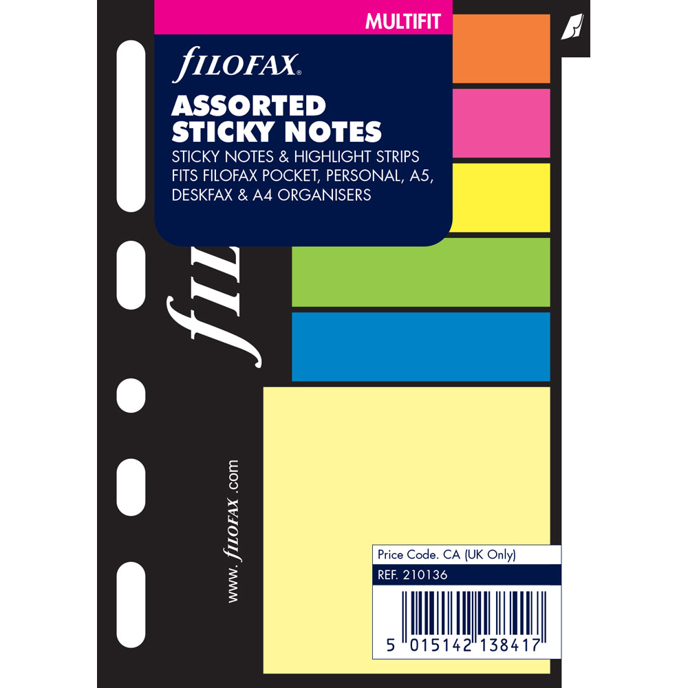 Filofax Accessory Sticky Notes Assorted Pocket