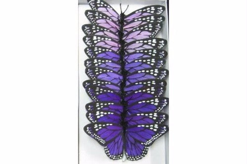 Monarch Feather Butterfly Lavender x 12