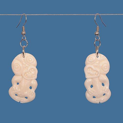 Bone Tiki Earrings - Version 2
