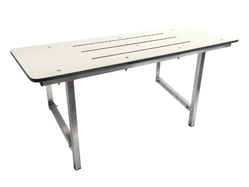 Wall Mounted Shower Seat - Commercial 900 x 450 - Brushed Stainless Steel