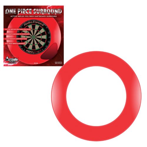 One-Piece Dartboard Surround Red - Formula Sports