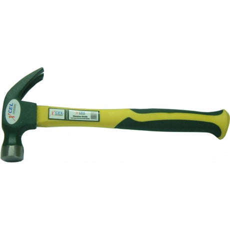 Lightweight 8oz tack hammer with fiberglass handle, rubber grip, ideal for DIY projects and home repairs.