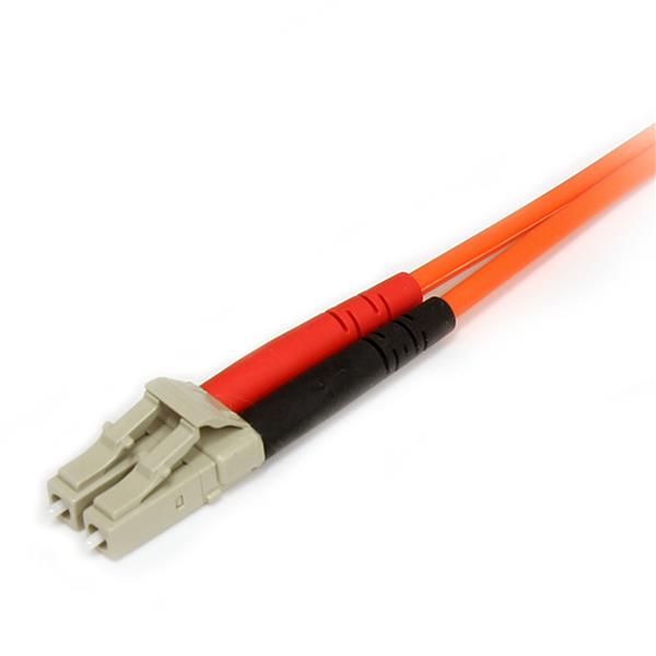 High-speed 2m multimode fiber optic cable with LSZH jacket and LC/SC connectors for durable, safe networking.