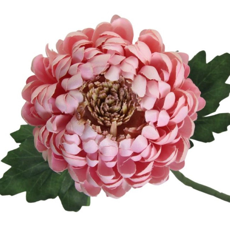 Artificial Flowers - Single Stem Chrysanthemum in Pink 57cmH