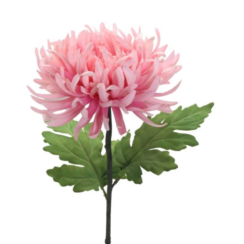 Artificial Flowers - Single Stem Chrysanthemum in Pink 73cmH