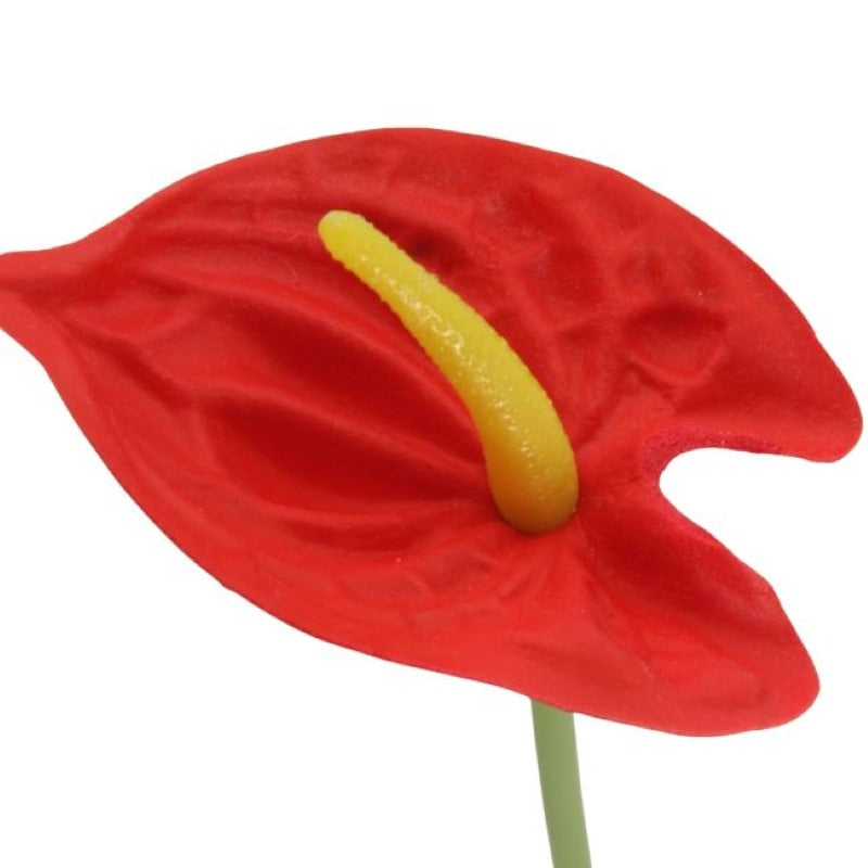Artificial Flowers - Single Red Mini Anthurium