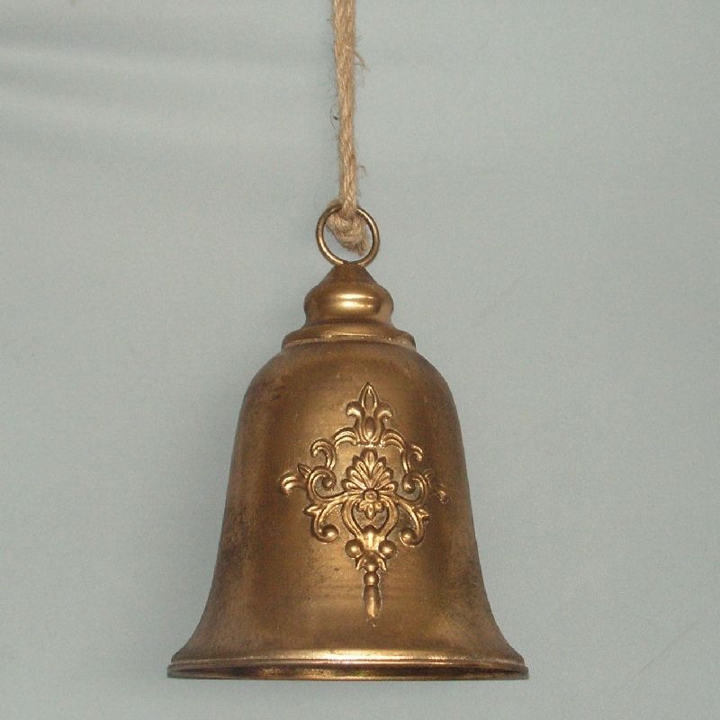 Gold Bell with Hemp Rope (22 x 31cm)