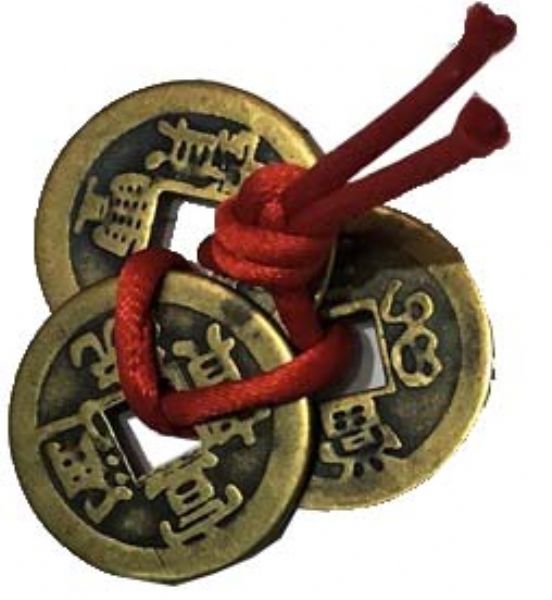 Feng Shui 3 Coin Set Brass
