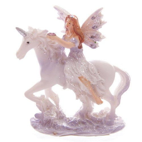 Figures - Lilac Glitter Flower Fairy & Unicorn World (Set of 12 Assorted)