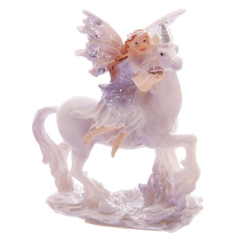 Figures - Lilac Glitter Flower Fairy & Unicorn World (Set of 12 Assorted)