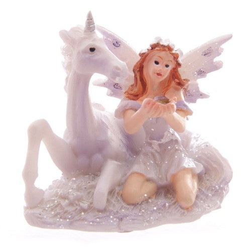 Figures - Lilac Glitter Flower Fairy & Unicorn World (Set of 12 Assorted)