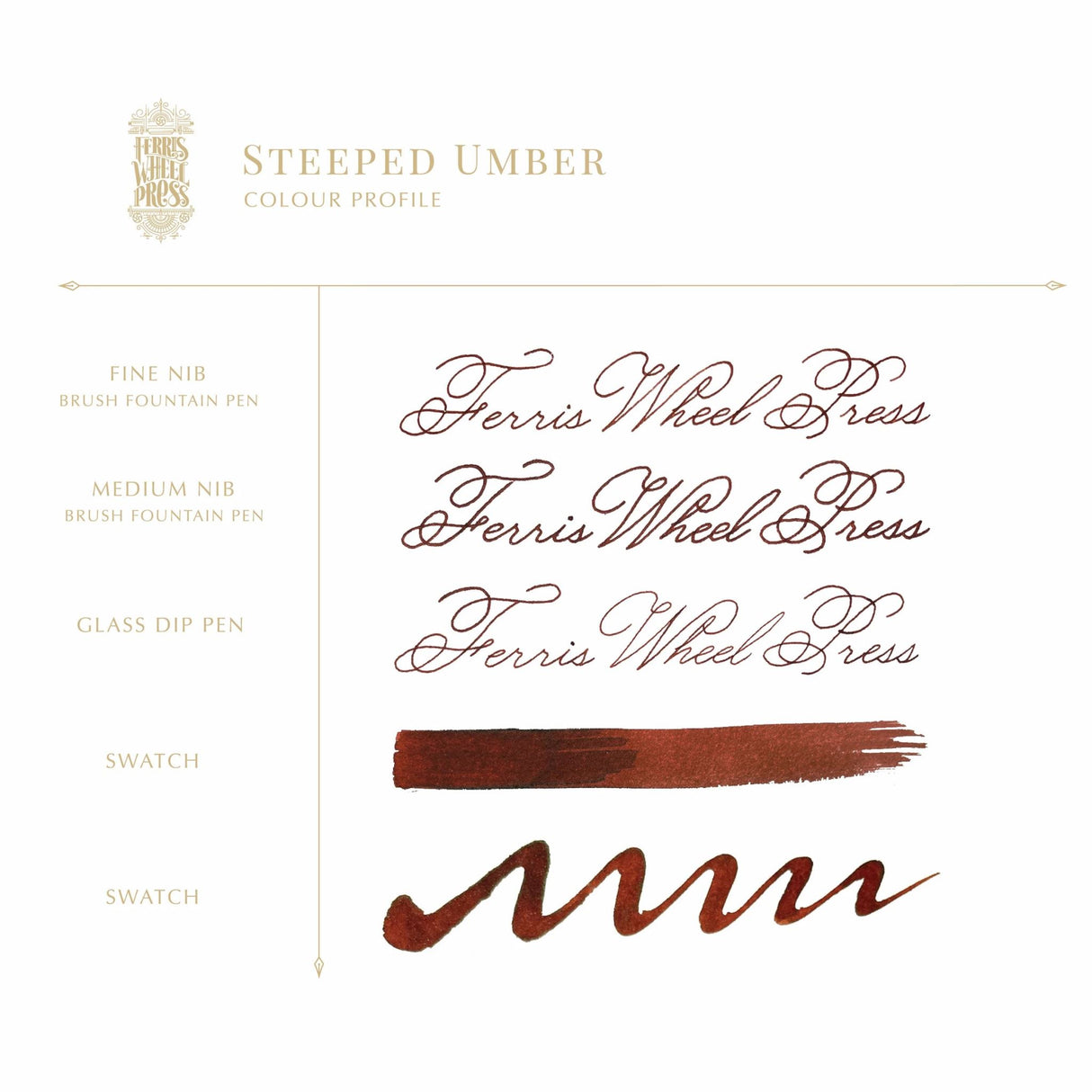 Ferris Wheel Press Fountain Pen Ink Steeped Umber 38ml