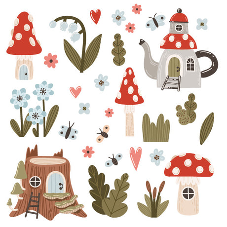Reusable fabric wall decals featuring serene forest designs, eco-friendly materials, and repositionable adhesive for easy decor.