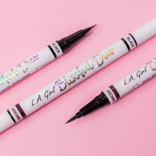 Liquid Eyeliner - L.A. Girl Blissful Duo Brush (Black/Brown)