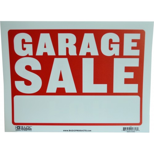 Garage Sale Sign Plastic 30x40cm