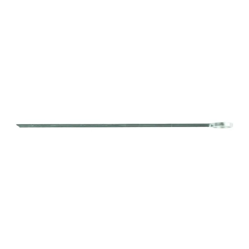 Stainless steel flat skewers, 40cm long, perfect for kebabs, koftas, and Greek souvlaki, pack of 12.