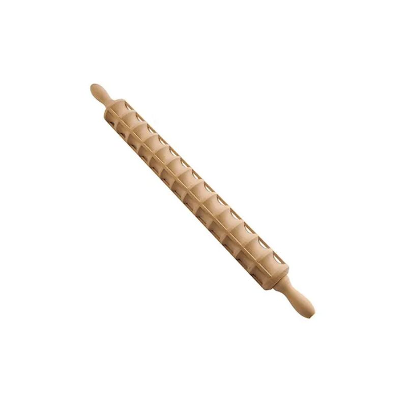 Beechwood ravioli rolling pin, 50cm, makes 44 perfect 40x30mm ravioli, ideal for homemade pasta lovers.