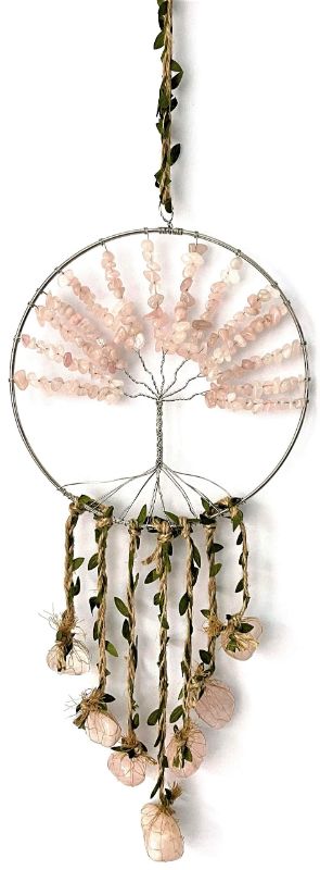 Dreamcatcher - Crystal Tree of Life Rose Quartz