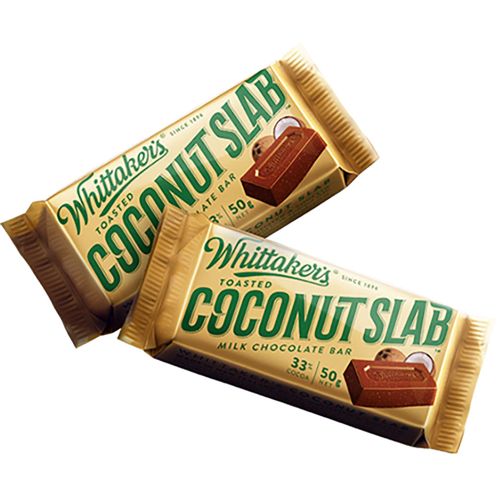Whittaker's Chocolate Coconut Slab 50g - Pack of 50