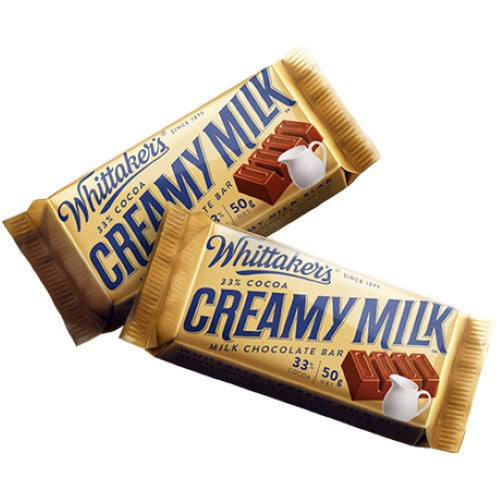 Whittaker's Chocolate Creamy Milk Slab 50g - Pack of 50