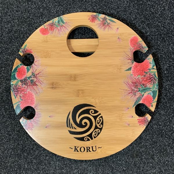 Outdoor Wine Table - Koru Bamboo Round Table