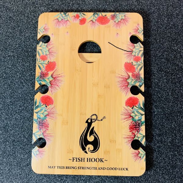 Outdoor Wine Table - Fish Hook Bamboo Rectangle Table