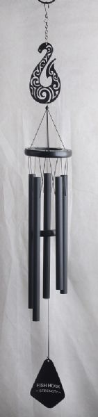 Fish Hook Kiwiana Wind Chime 40" Black