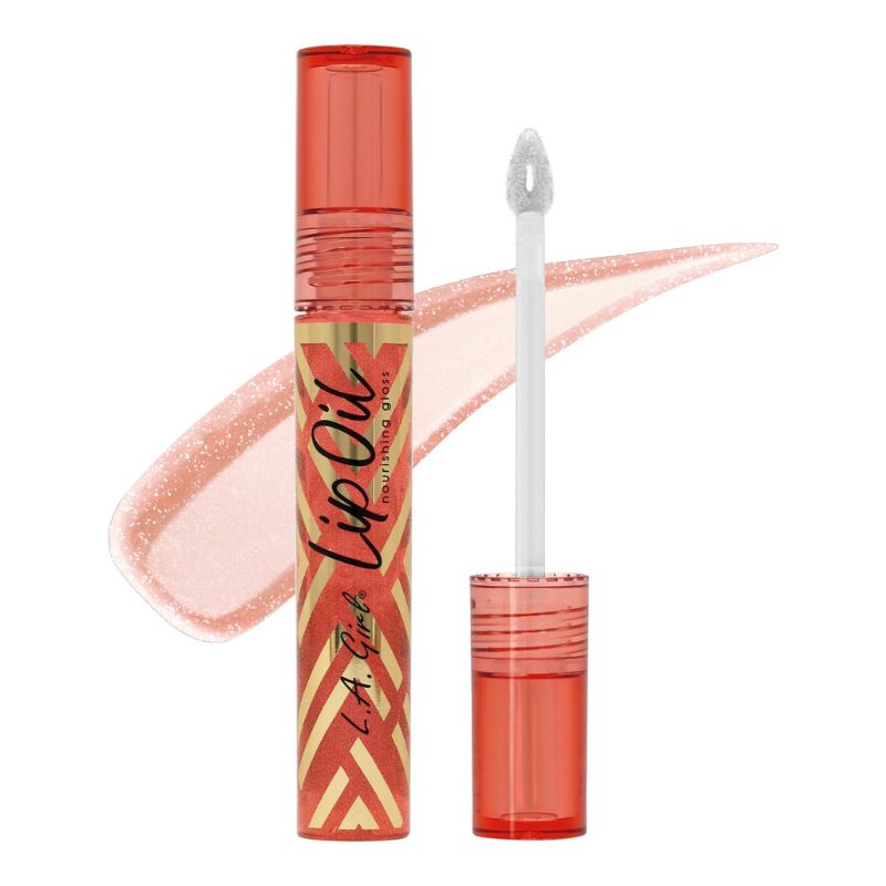Hydrating Lip Oil Gloss with rosehip oil, vitamin E, and shimmering shades for soft, smooth lips and a glossy finish.