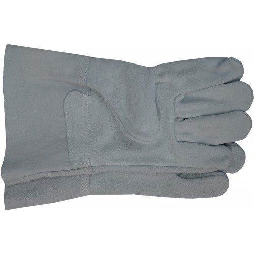 Xcel Grey All Leather Glove 720g: Durable leather gloves for work and outdoor tasks with ergonomic fit and sleek design.