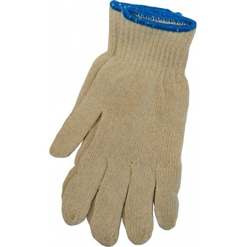 Medium size polycotton knit gloves offering warmth, comfort, and flexibility for various activities in stylish design.