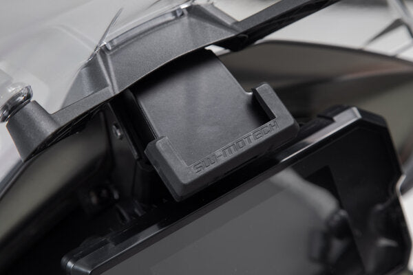 SW-Motech Motorcycle GPS Handlebar Mount 25.40 mm Silver Polished