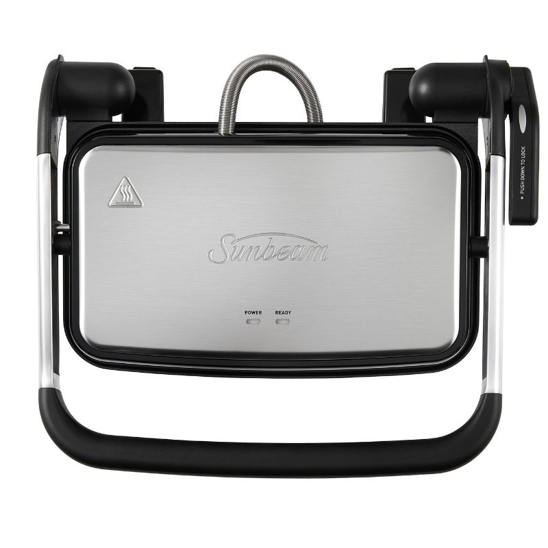 Café Style 2-Slice Sandwich Press & Maker with AnyHeight Control for perfectly cooked, gourmet sandwiches at home.