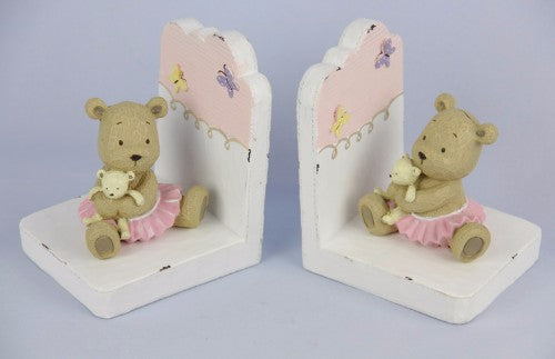 Bear Girl Bookend Pair